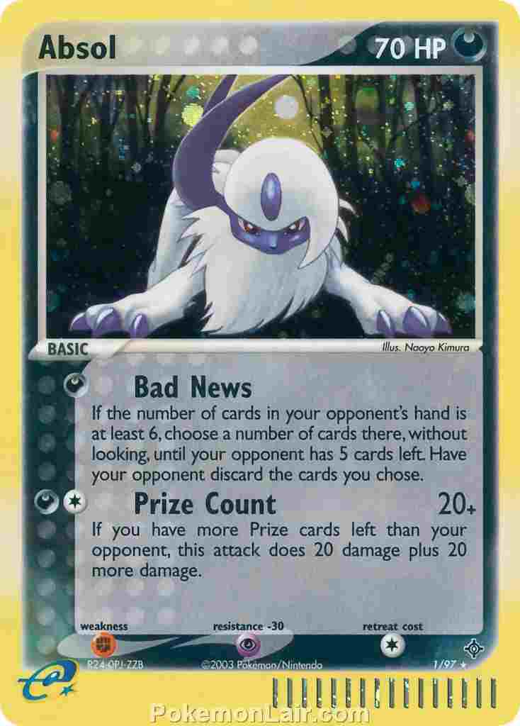 2003 Pokemon Trading Card Game EX Dragon Price List 1 Absol