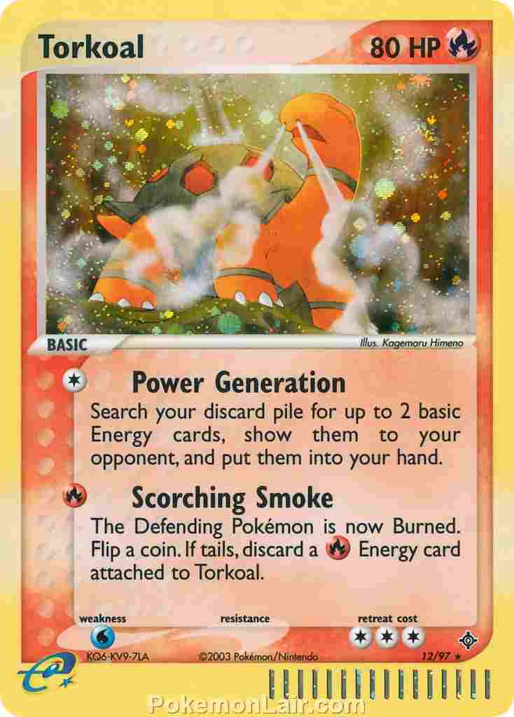 2003 Pokemon Trading Card Game EX Dragon Price List 12 Torkoal