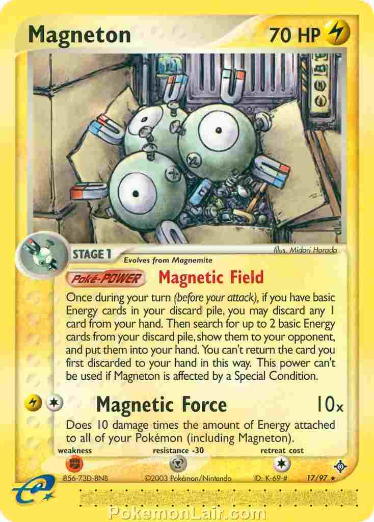 2003 Pokemon Trading Card Game EX Dragon Price List 17 Magneton