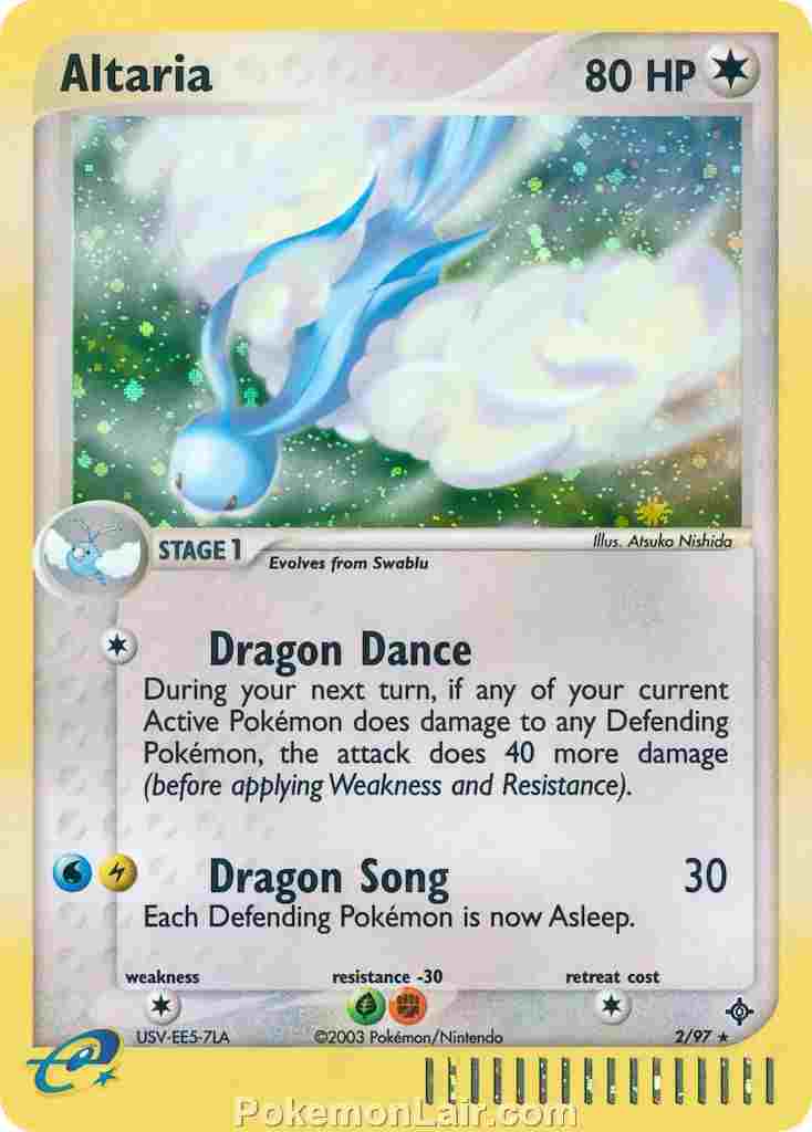 2003 Pokemon Trading Card Game EX Dragon Price List 2 Altaria