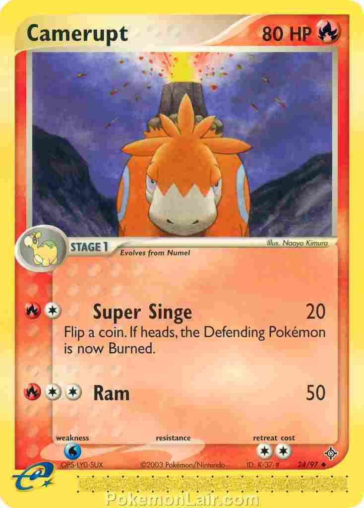2003 Pokemon Trading Card Game EX Dragon Price List 24 Camerupt