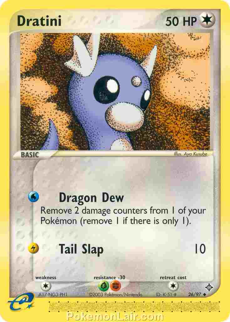2003 Pokemon Trading Card Game EX Dragon Price List 26 Dratini