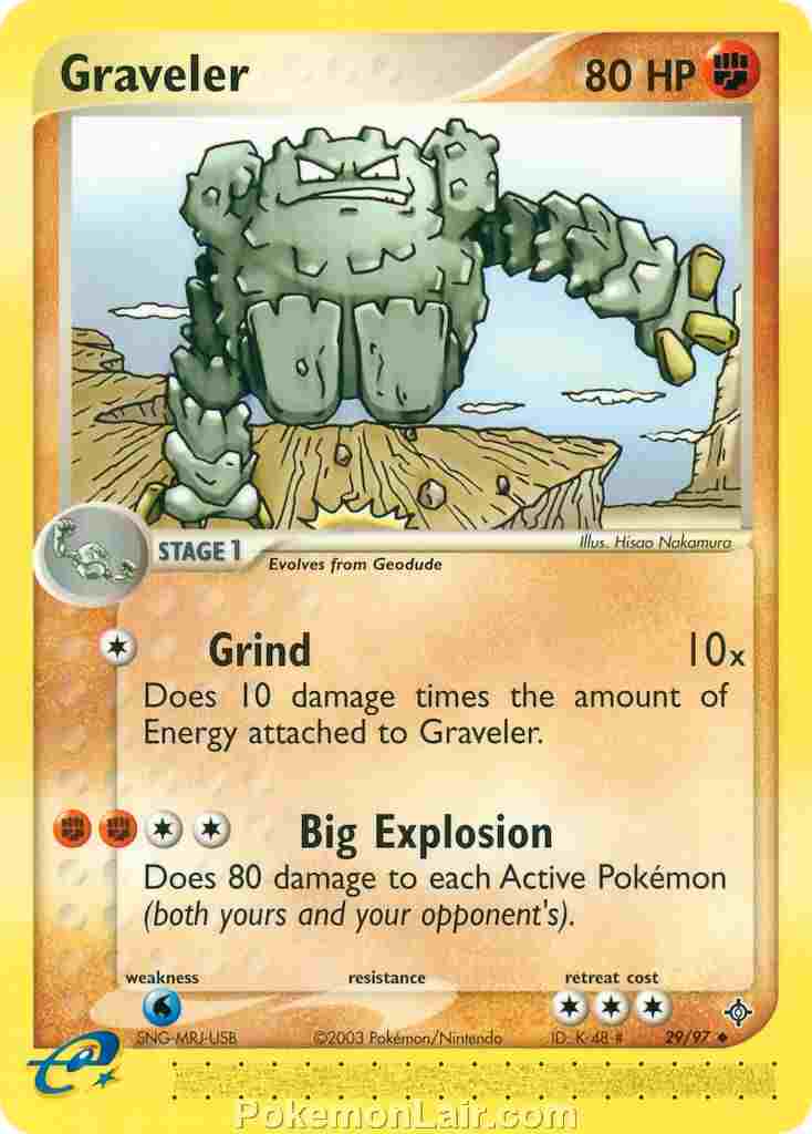 2003 Pokemon Trading Card Game EX Dragon Price List 29 Graveler