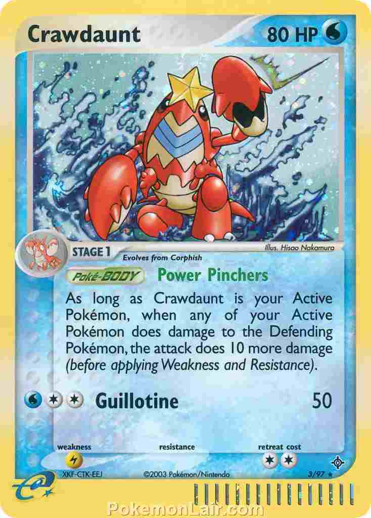 2003 Pokemon Trading Card Game EX Dragon Price List 3 Crawdaunt
