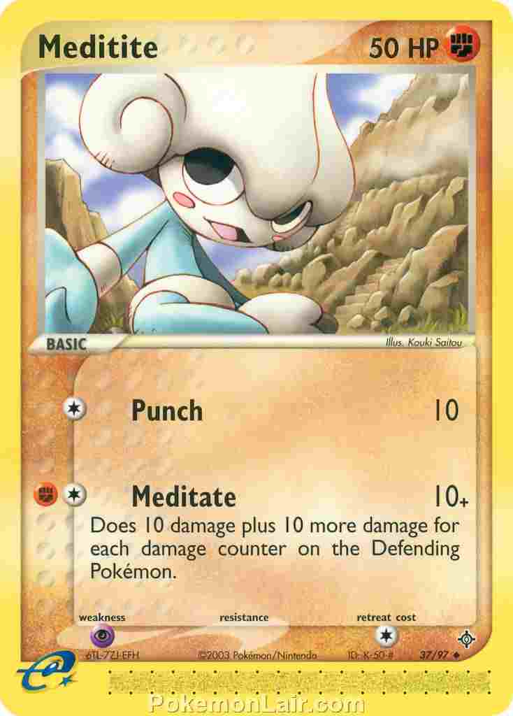 2003 Pokemon Trading Card Game EX Dragon Price List 37 Meditite