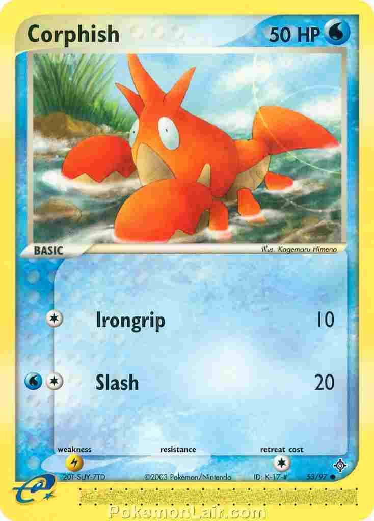 2003 Pokemon Trading Card Game EX Dragon Price List 53 Corphish