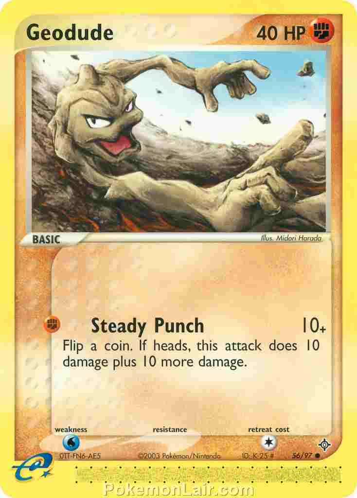2003 Pokemon Trading Card Game EX Dragon Price List 56 Geodude