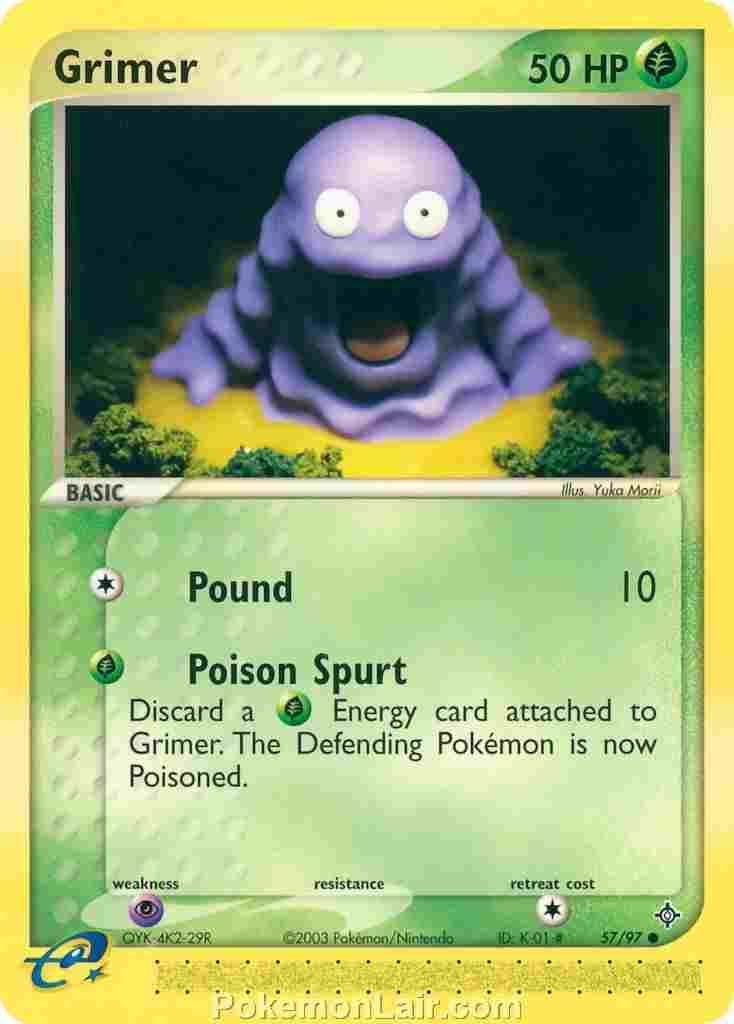 2003 Pokemon Trading Card Game EX Dragon Price List 57 Grimer