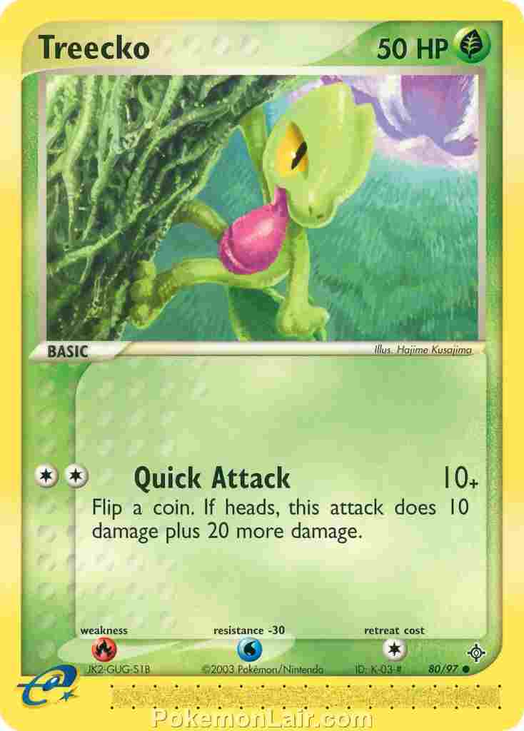 2003 Pokemon Trading Card Game EX Dragon Price List 80 Treecko