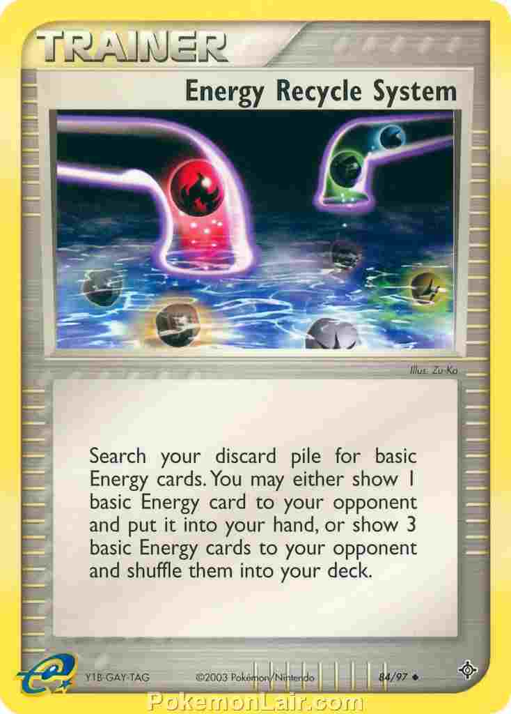 2003 Pokemon Trading Card Game EX Dragon Price List 84 Energy Recycle System