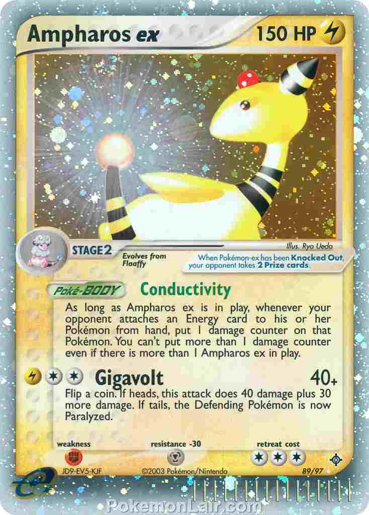 2003 Pokemon Trading Card Game EX Dragon Price List 89 Ampharos EX