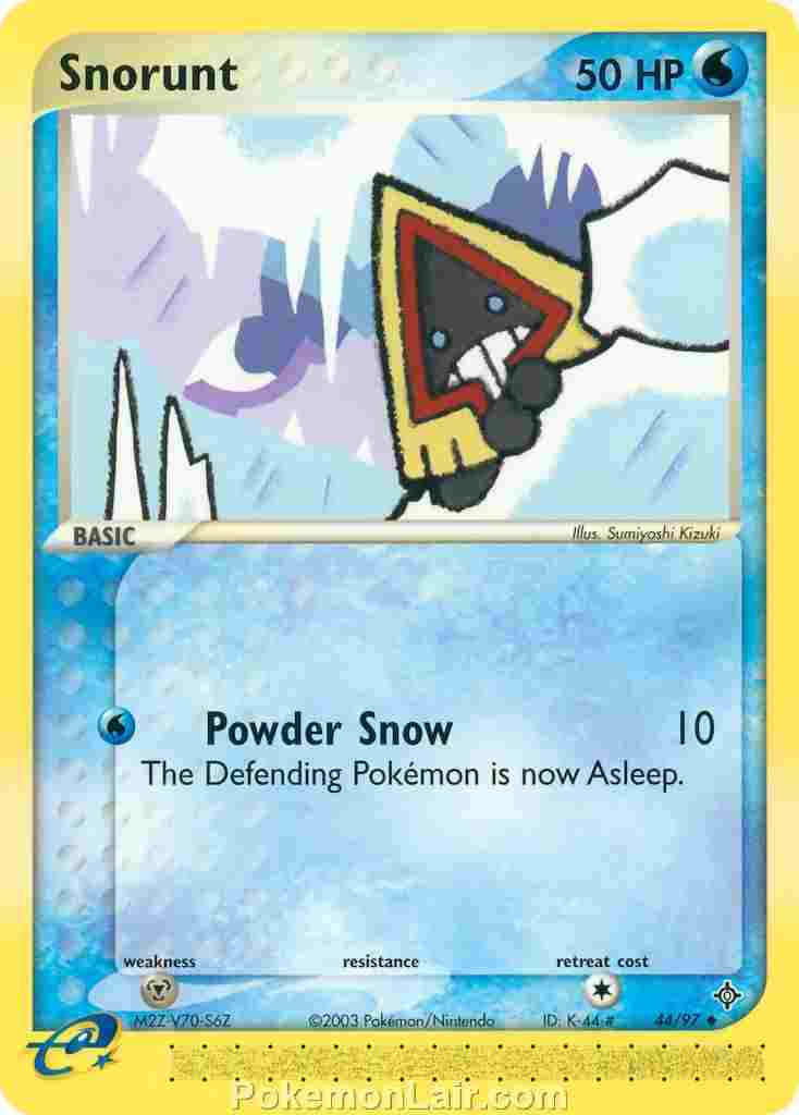 2003 Pokemon Trading Card Game EX Dragon Set 44 Snorunt