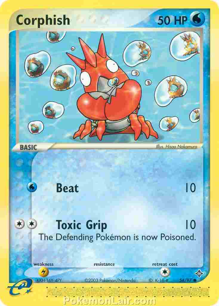 2003 Pokemon Trading Card Game EX Dragon Set 54 Corphish