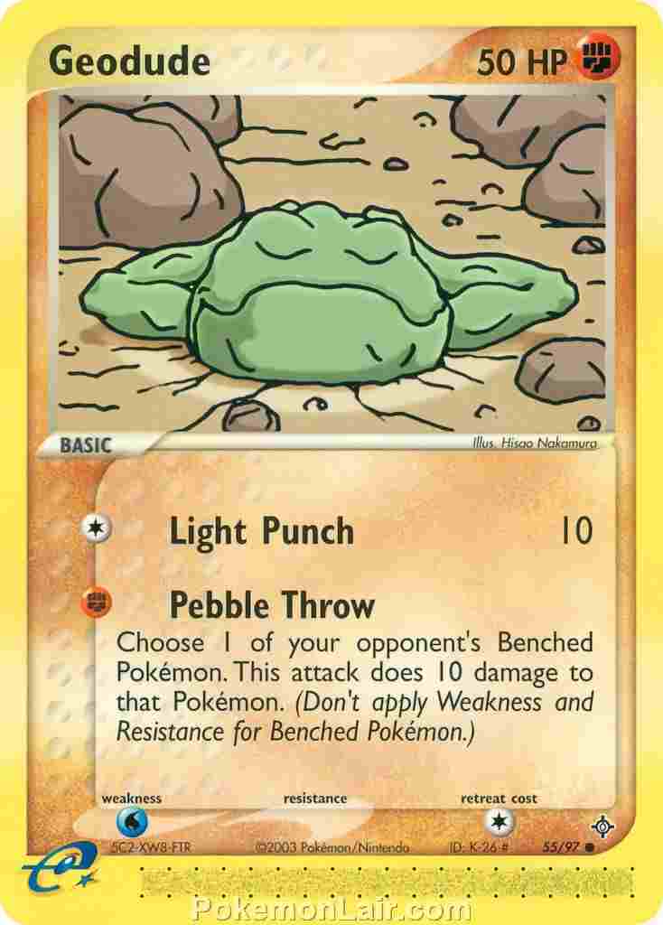 2003 Pokemon Trading Card Game EX Dragon Set 55 Geodude