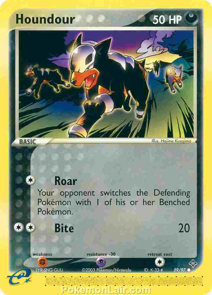 2003 Pokemon Trading Card Game EX Dragon Set 59 Houndour