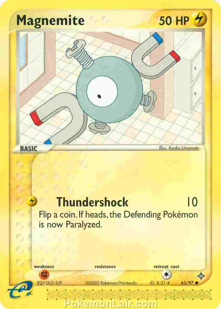 2003 Pokemon Trading Card Game EX Dragon Set 63 Magnemite