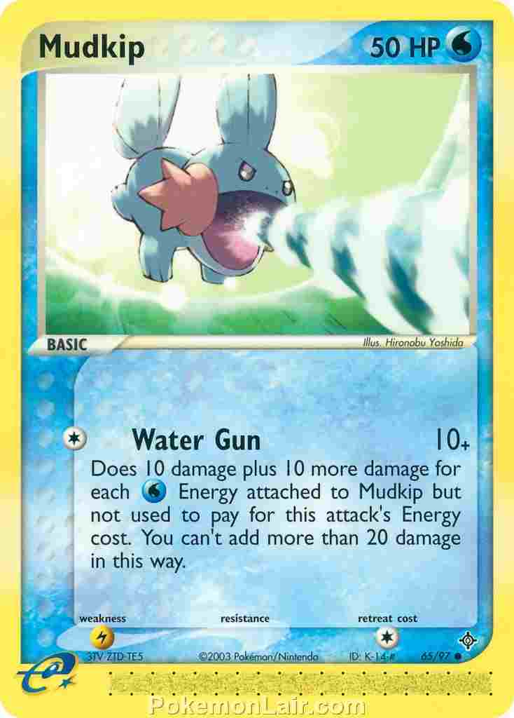 2003 Pokemon Trading Card Game EX Dragon Set 65 Mudkip