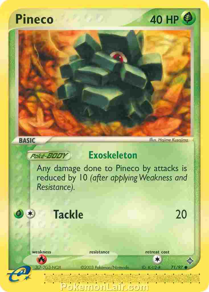 2003 Pokemon Trading Card Game EX Dragon Set 71 Pineco