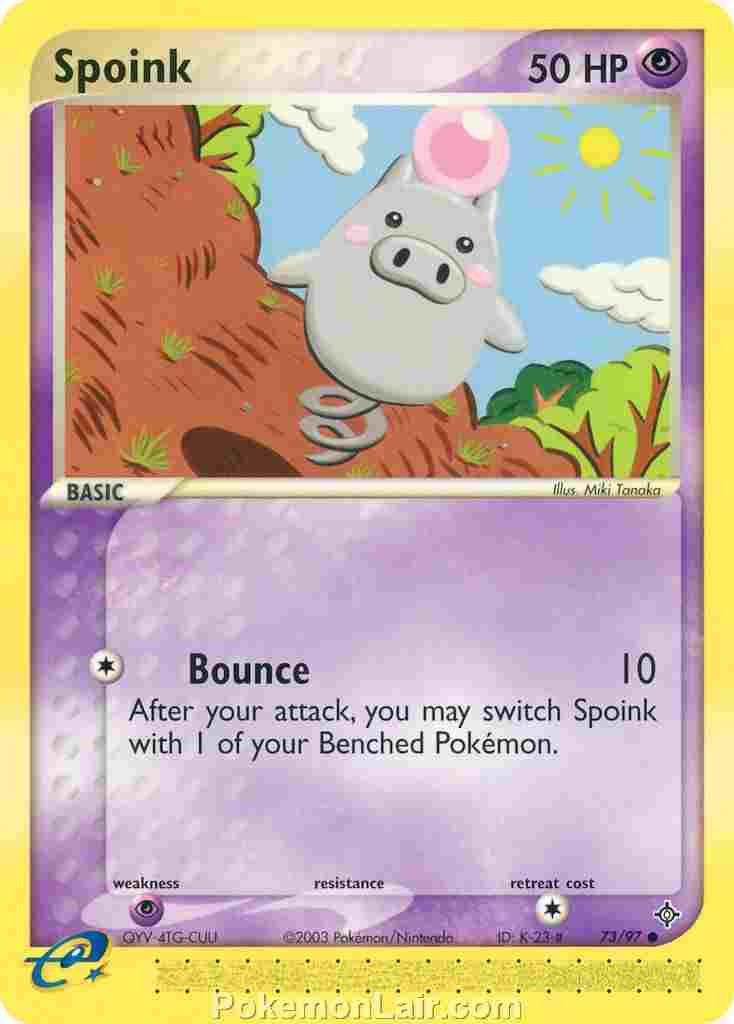 2003 Pokemon Trading Card Game EX Dragon Set 73 Spoink
