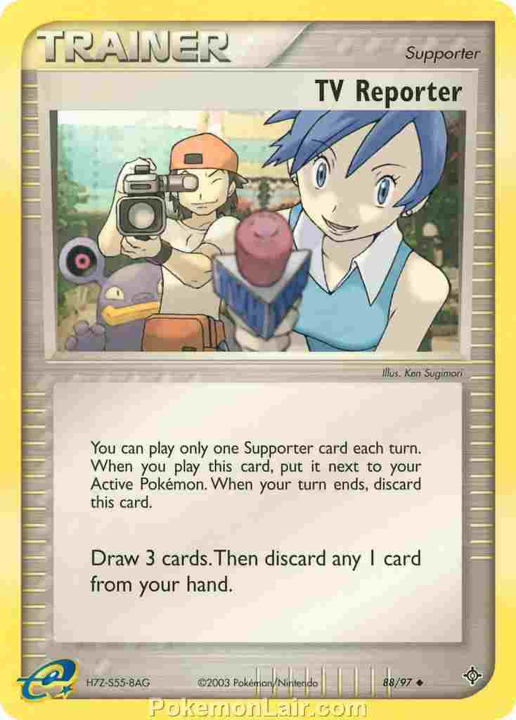 2003 Pokemon Trading Card Game EX Dragon Set 88 TV Reporter
