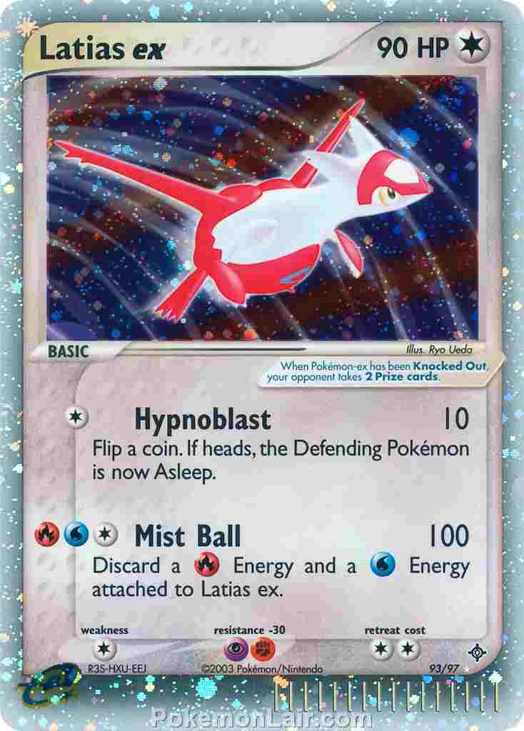 2003 Pokemon Trading Card Game EX Dragon Set 93 Latias EX