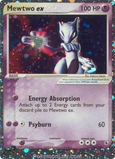2003 Pokemon Trading Card Game EX Ruby and Sapphire Price List 101 Mewtwo EX