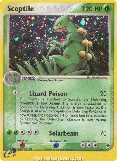 2003 Pokemon Trading Card Game EX Ruby and Sapphire Price List 11 Sceptile