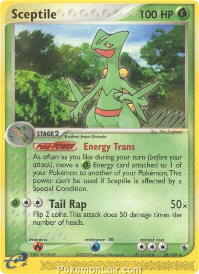 2003 Pokemon Trading Card Game EX Ruby and Sapphire Price List 20 Sceptile