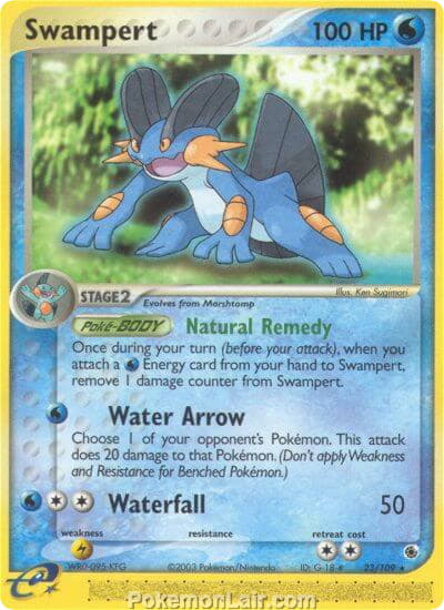 2003 Pokemon Trading Card Game EX Ruby and Sapphire Price List 23 Swampert