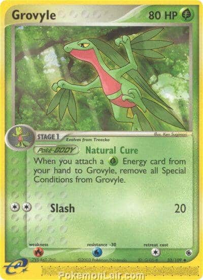 2003 Pokemon Trading Card Game EX Ruby and Sapphire Price List 32 Grovyle