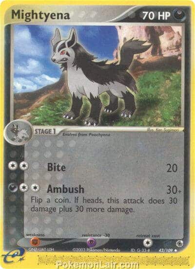 2003 Pokemon Trading Card Game EX Ruby and Sapphire Price List 42 Mightyena