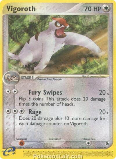 2003 Pokemon Trading Card Game EX Ruby and Sapphire Price List 47 Vigoroth