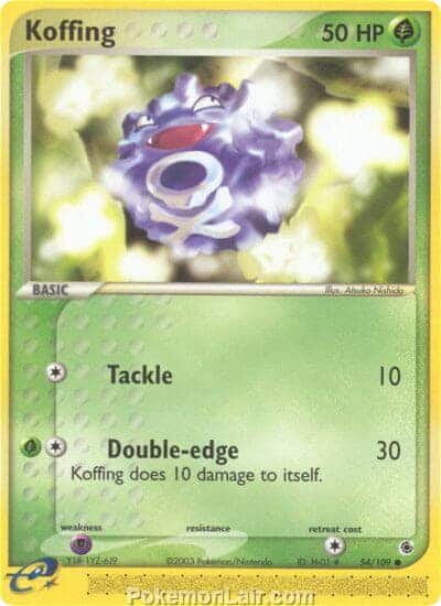 2003 Pokemon Trading Card Game EX Ruby and Sapphire Price List 54 Koffing