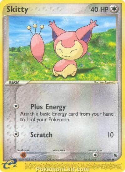 2003 Pokemon Trading Card Game EX Ruby and Sapphire Price List 70 Skitty