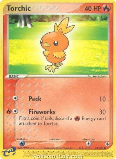 2003 Pokemon Trading Card Game EX Ruby and Sapphire Price List 73 Torchic