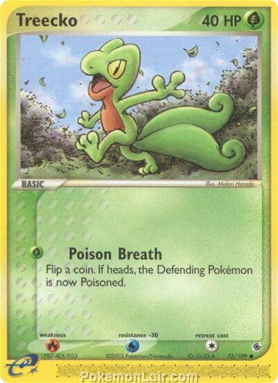 2003 Pokemon Trading Card Game EX Ruby and Sapphire Price List 75 Treecko