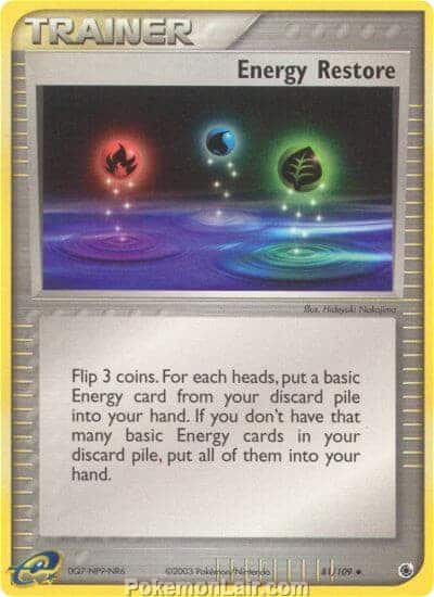2003 Pokemon Trading Card Game EX Ruby and Sapphire Price List 81 Energy Restore