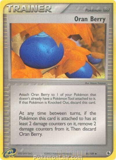 2003 Pokemon Trading Card Game EX Ruby and Sapphire Price List 85 Oran Berry