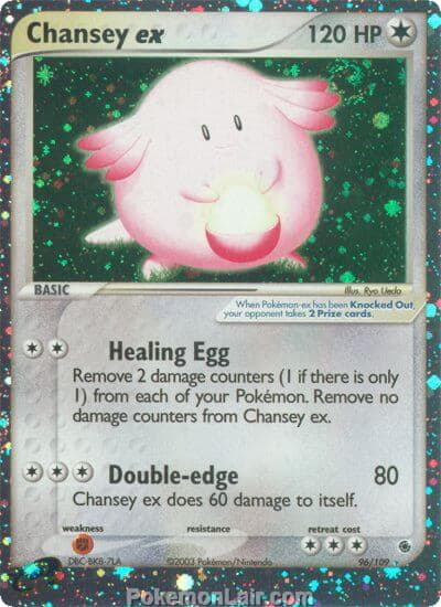 2003 Pokemon Trading Card Game EX Ruby and Sapphire Price List 96 Chansey EX