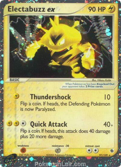 2003 Pokemon Trading Card Game EX Ruby and Sapphire Price List 97 Electabuzz EX