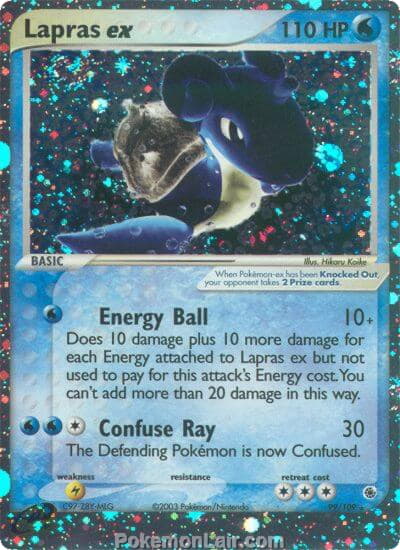 2003 Pokemon Trading Card Game EX Ruby and Sapphire Price List 99 Lapras EX