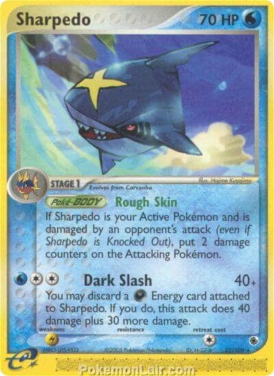 2003 Pokemon Trading Card Game EX Ruby and Sapphire Set 22 Sharpedo