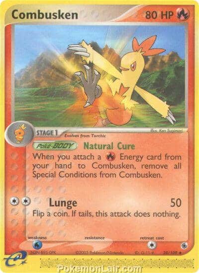 2003 Pokemon Trading Card Game EX Ruby and Sapphire Set 28 Combusken