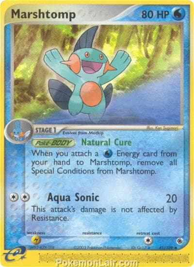 2003 Pokemon Trading Card Game EX Ruby and Sapphire Set 41 Marshtomp