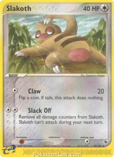 2003 Pokemon Trading Card Game EX Ruby and Sapphire Set 45 Slakoth