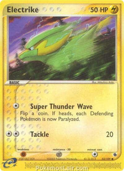 2003 Pokemon Trading Card Game EX Ruby and Sapphire Set 53 Electrike