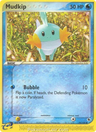 2003 Pokemon Trading Card Game EX Ruby and Sapphire Set 59 Mudkip