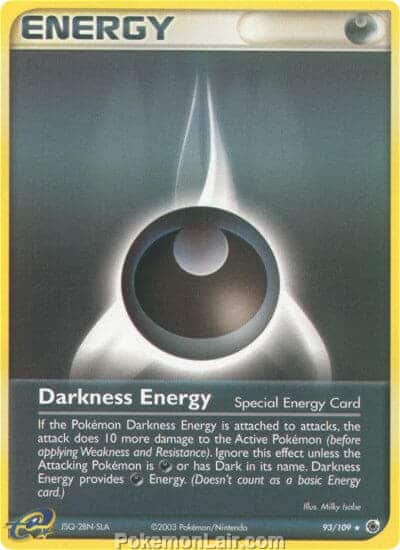 2003 Pokemon Trading Card Game EX Ruby and Sapphire Set 93 Darkness Energy