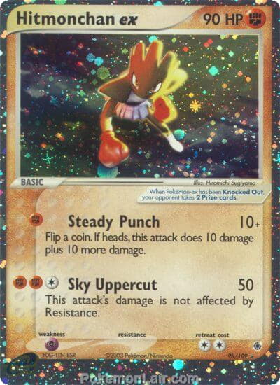 2003 Pokemon Trading Card Game EX Ruby and Sapphire Set 98 Hitmonchan EX