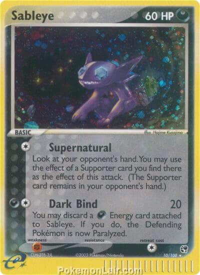 2003 Pokemon Trading Card Game EX Sandstorm Price List 10 Sableye